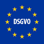 Europaflagge mit einem DSGVO-Schriftzug drin